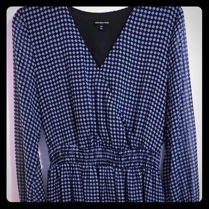 Blue/black patterned dress